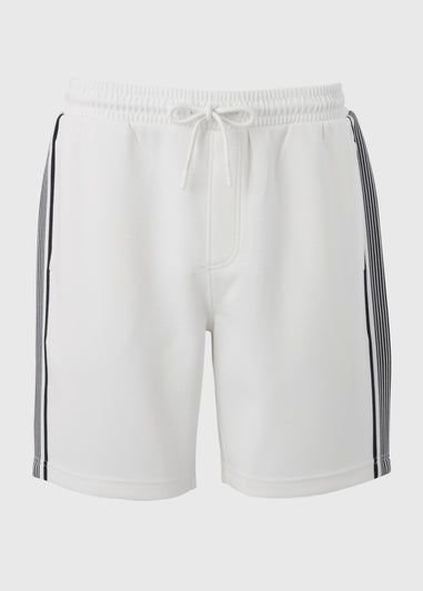 White Smart Tape Co Ord Shorts