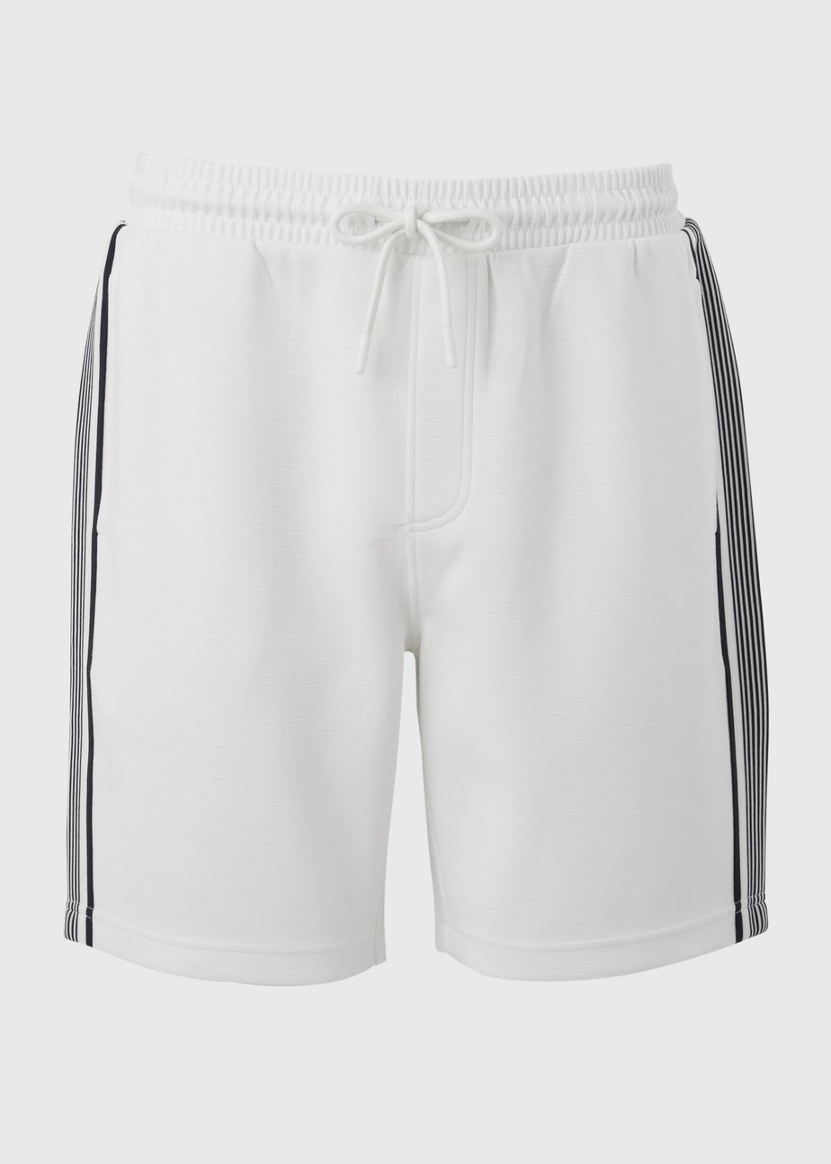 White Smart Tape Co Ord Shorts