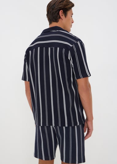 Navy Stripe Co Ord Shorts
