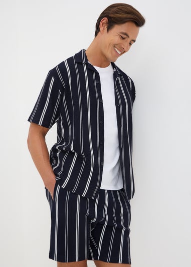 Navy Stripe Co Ord Shorts