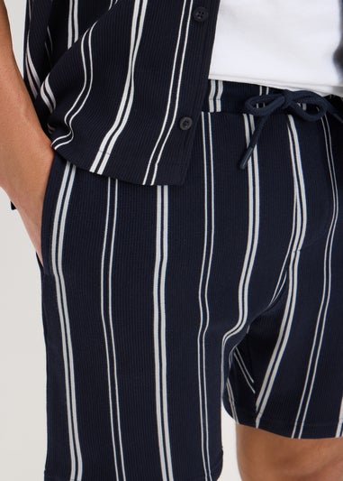 Navy Stripe Co Ord Shorts