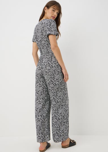 Black Floral Jumpsuit