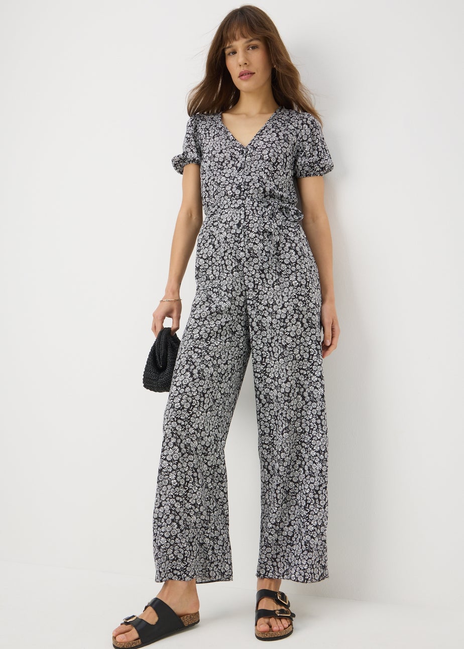 Black Floral Jumpsuit