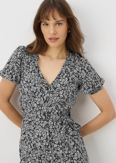 Black Floral Jumpsuit