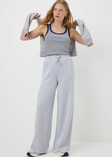 Souluxe Grey Wide Leg Jogging Bottoms