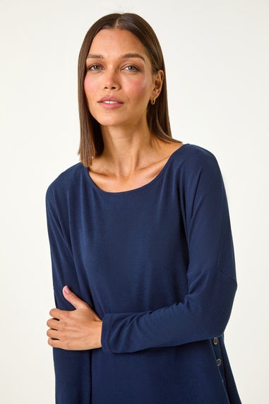 Roman Midnight Blue 2 in 1 Hem Detail Top