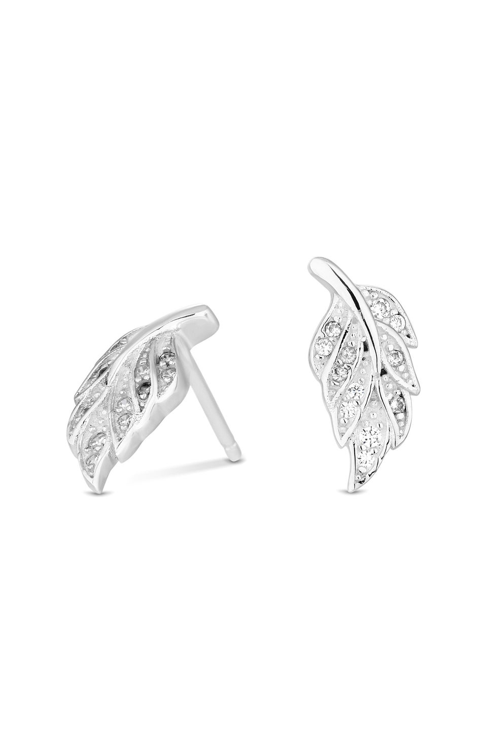 Sterling Silver 925 White Cubic Zirconia Clara Drop Earrings