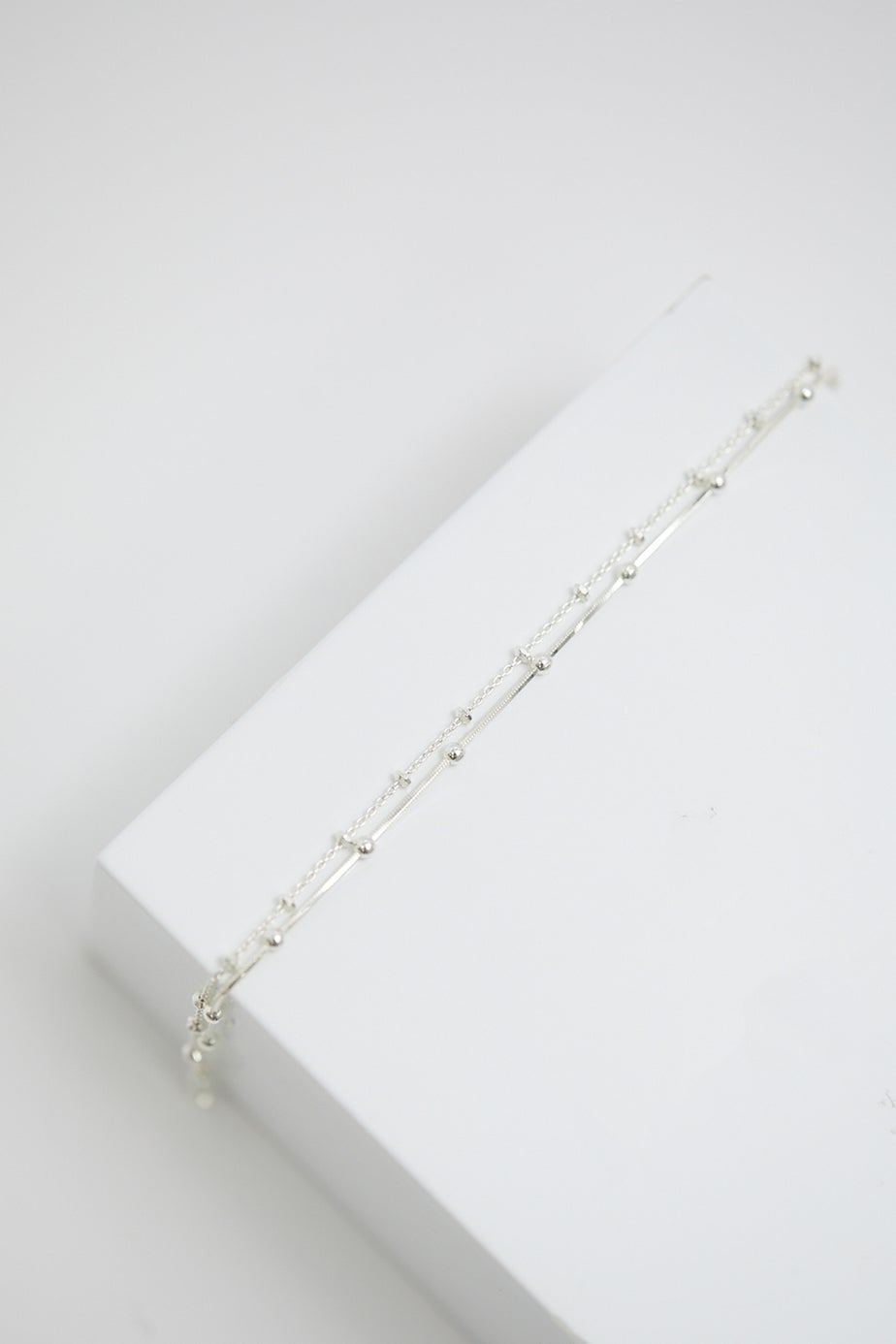 Simply Silver Sterling Silver 925 Polished Double Row Ball Chain Bracelet