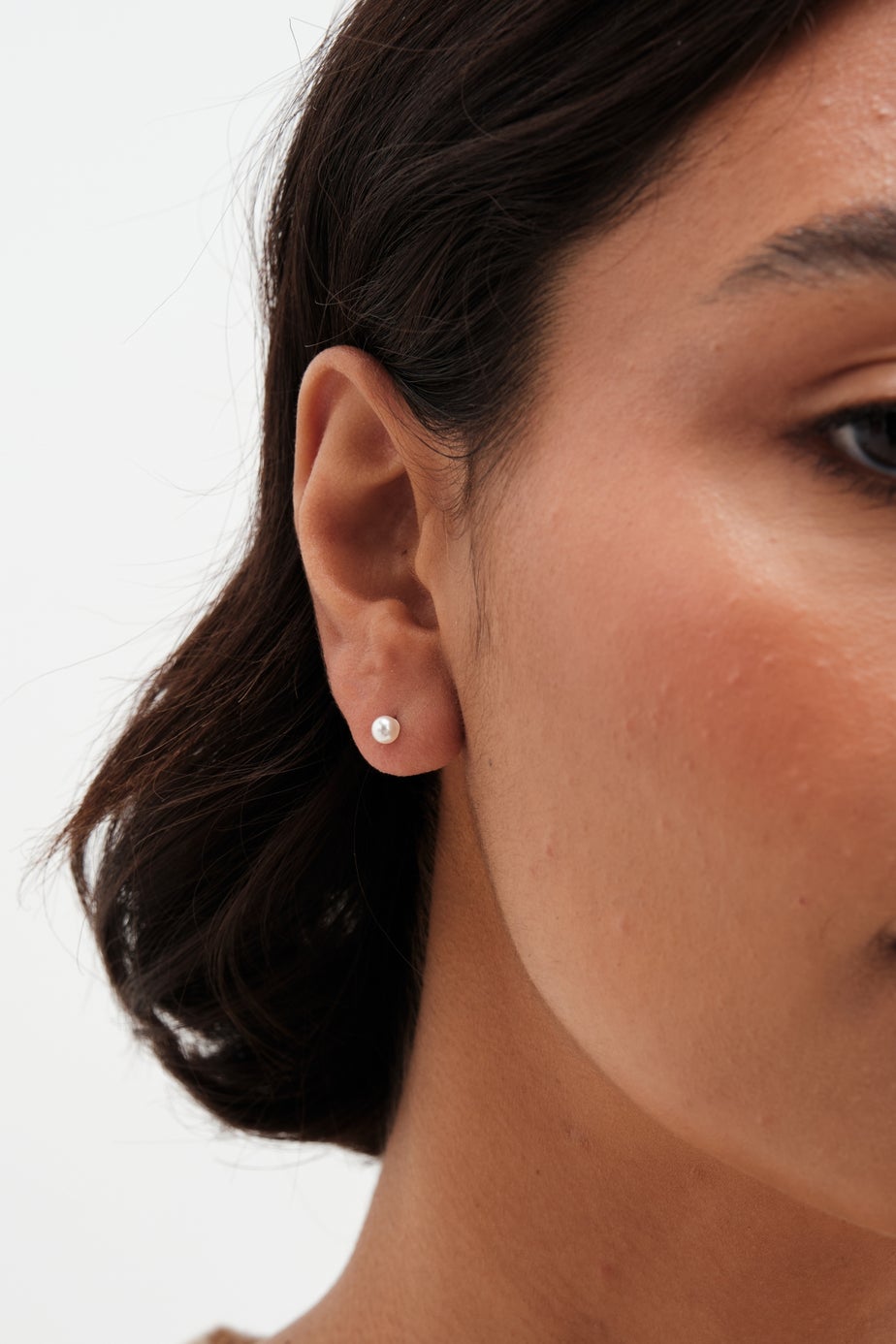 Sterling Silver 925 Pearl Stud Earrings