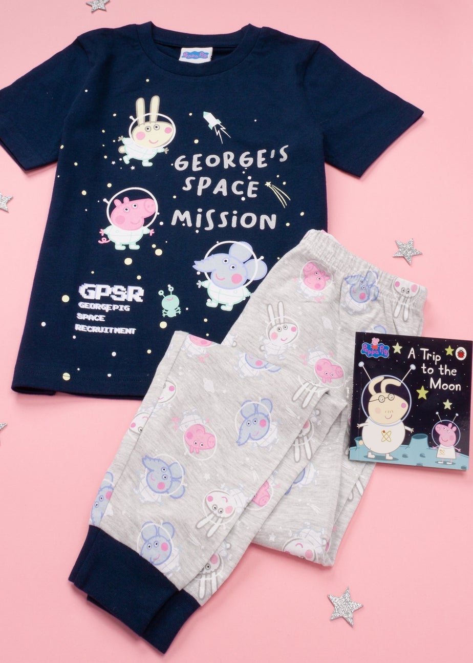 Peppa Pig Boys Blue George's Space Mission Print Pyjama Set (18 Months - 5 Years)