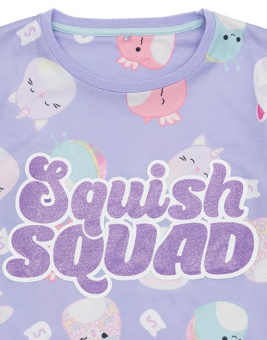 Squishmallows Kids Purple Short Sleeve Long Leg Pyjama Set (5 - 14 Years)