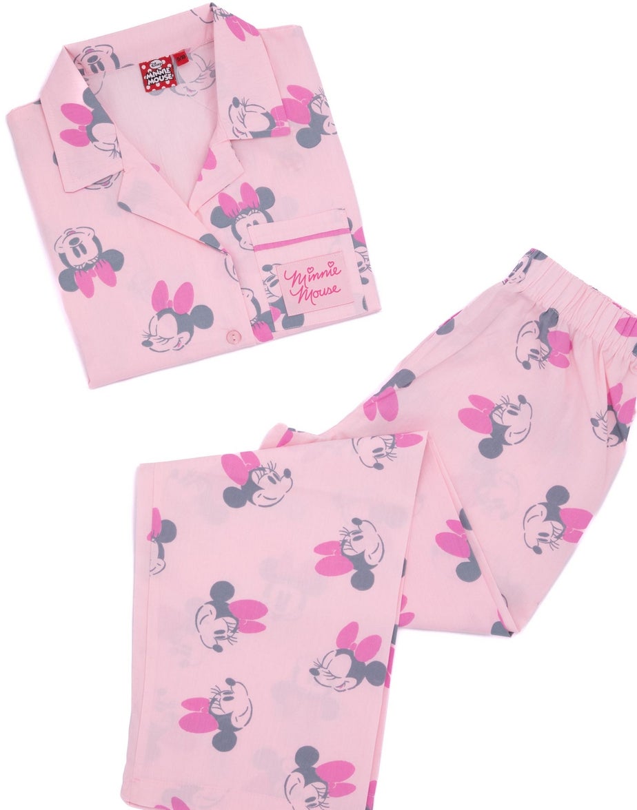 Vanilla Underground Disney Girls Pink Minnie Mouse Pyjama Set (7 - 13 Years)