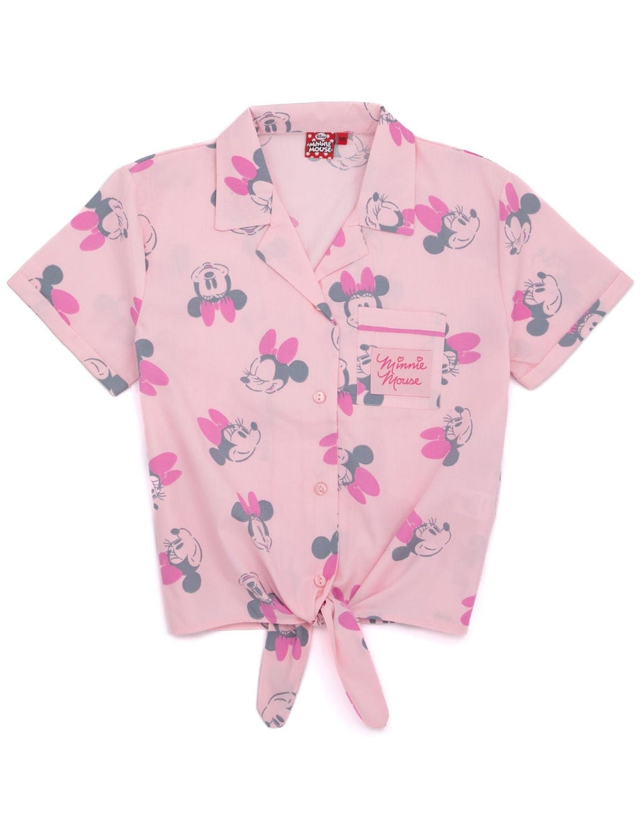 Vanilla Underground Disney Girls Pink Minnie Mouse Pyjama Set (7 - 13 Years)