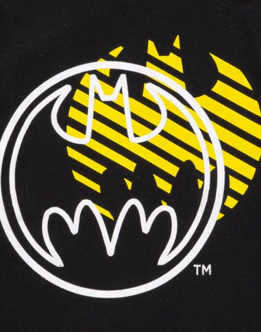 Vanilla Underground DC Comics Boys Black Stylised Batman Logo Pyjama Set (3 - 14 Years)