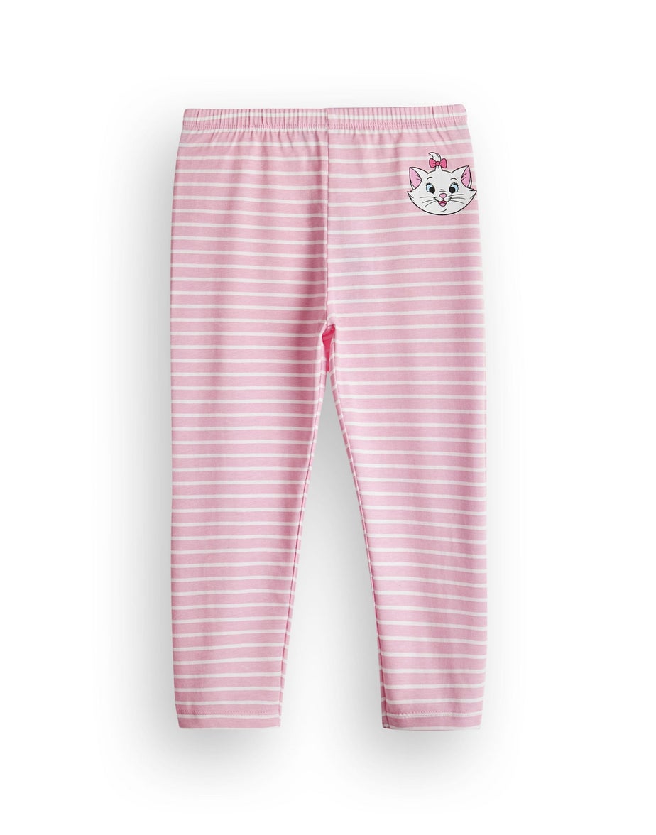 Vanilla Underground Disney Girls Pink Marie Long Sleeve Long Leg Pyjama Set (2 - 8 Years)