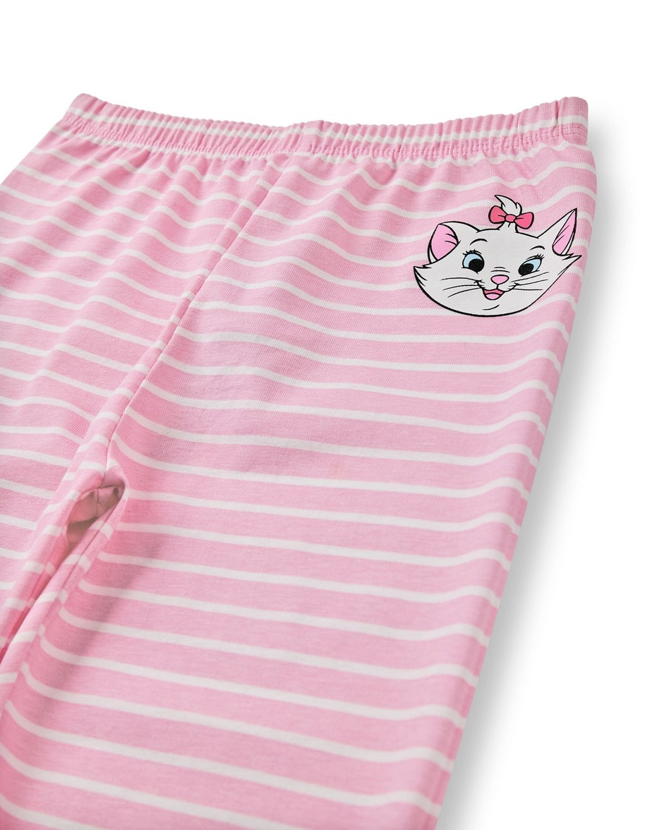 Vanilla Underground Disney Girls Pink Marie Long Sleeve Long Leg Pyjama Set (2 - 8 Years)