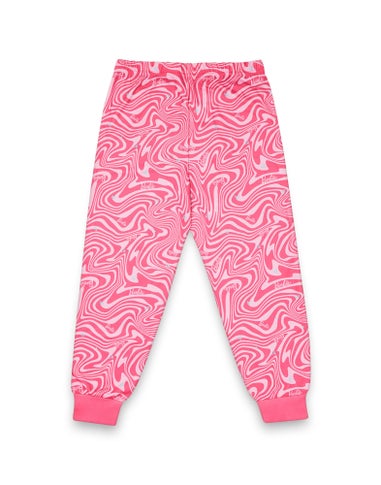 Barbie Girls Pink All Over Pattern Pyjama Set (3 - 12 Years)