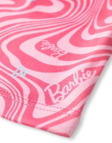 Barbie Girls Pink All Over Pattern Pyjama Set (3 - 12 Years)