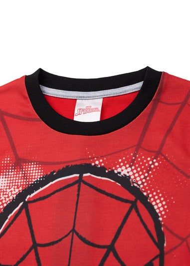 Marvel Boys Red Character Face Pyjama Set (2 - 10 Years)