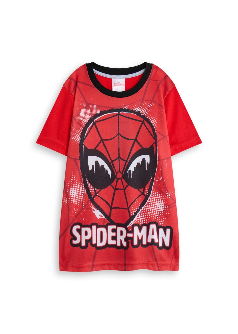 Marvel Boys Red Character Face Pyjama Set (2 - 10 Years)