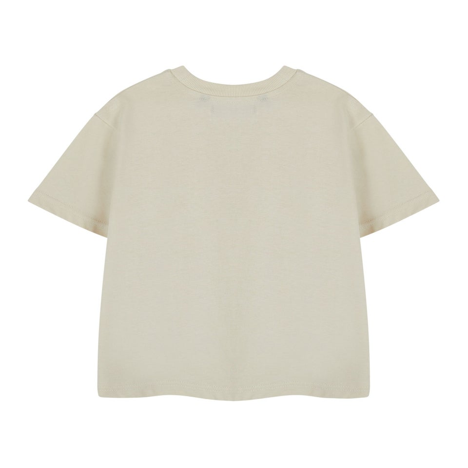 Disney Lilo & Stitch Girls Beige Big Stitch T-Shirt (3 - 14 Years)