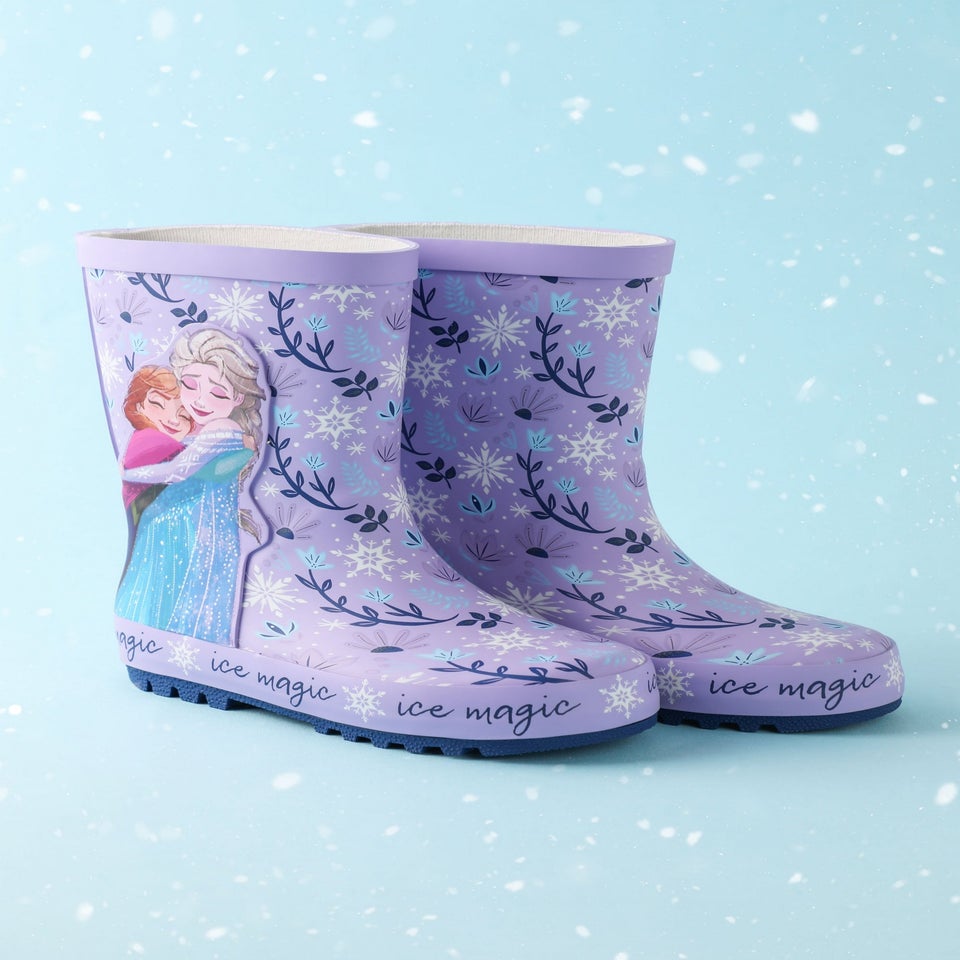 Disney Frozen Girls Purple Elsa & Anna Wellies (6 - 12 Younger)