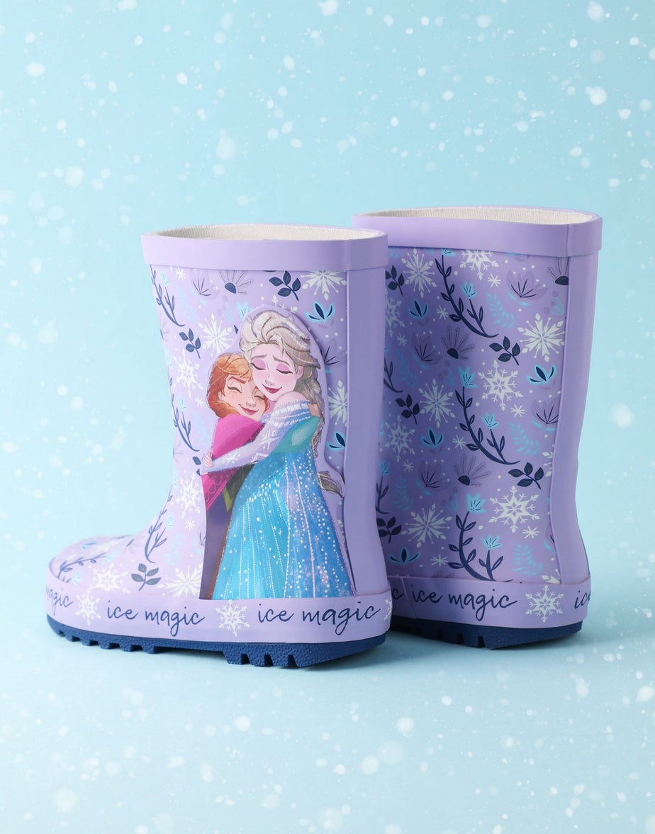 Vanilla Underground Disney Frozen Girls Purple Elsa & Anna Wellies (6 - 12 Younger)