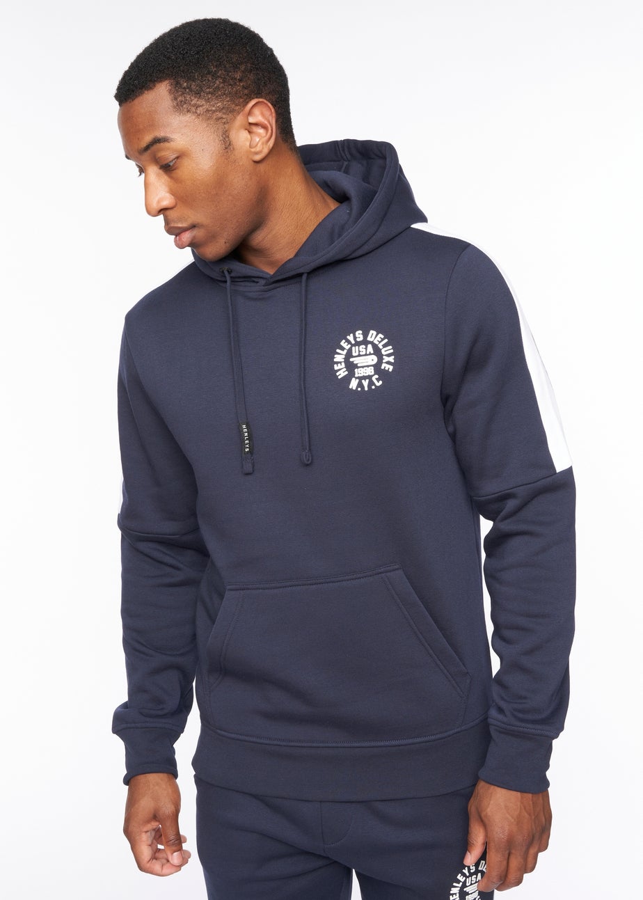 Henleys Navy Calyer Hoodie