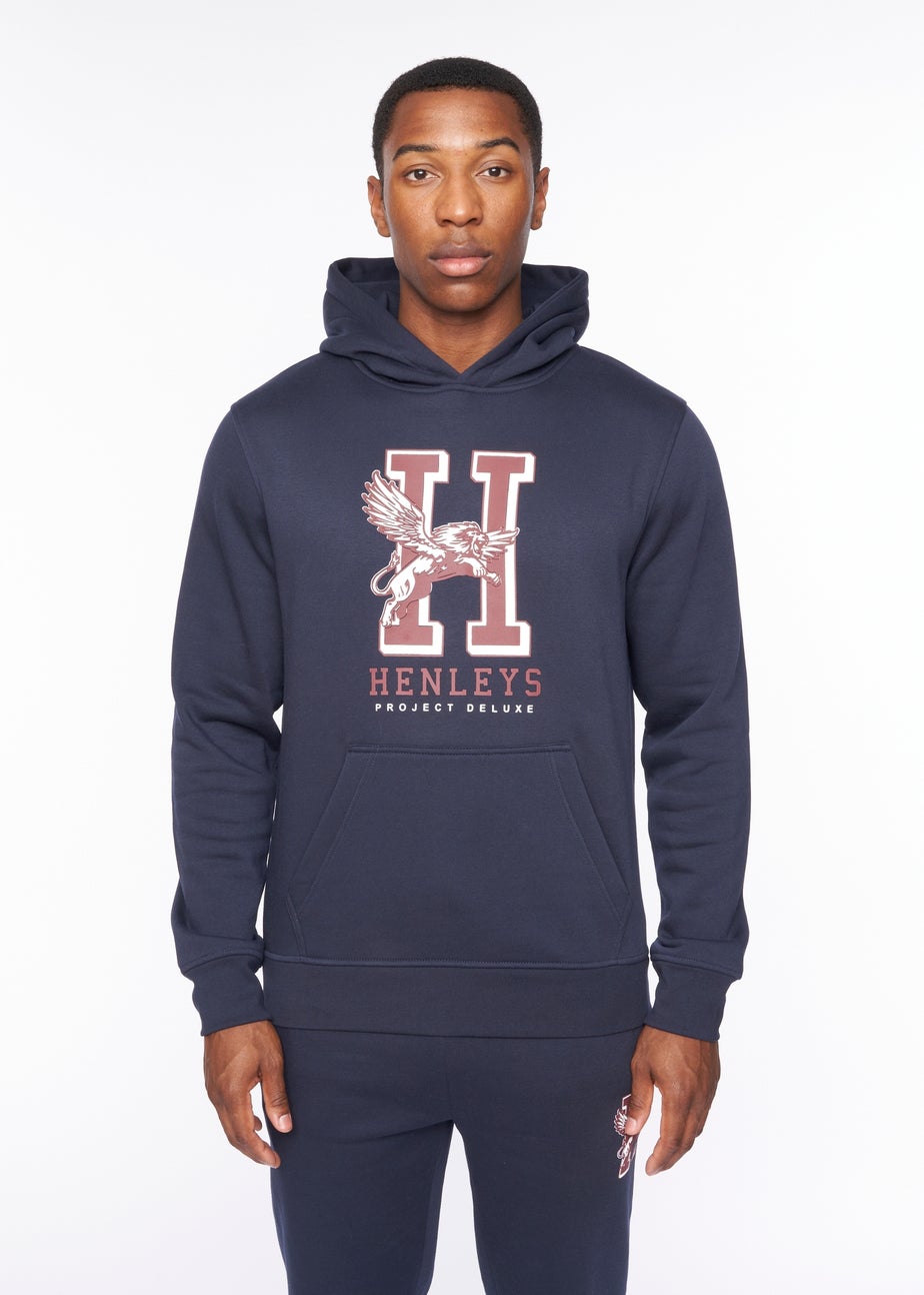 Henleys Navy  Belton Hoodie