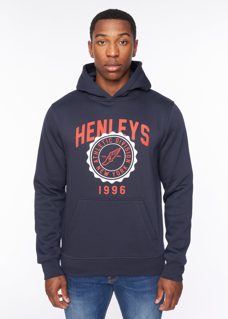 Henleys Navy  Tipton Hoodie