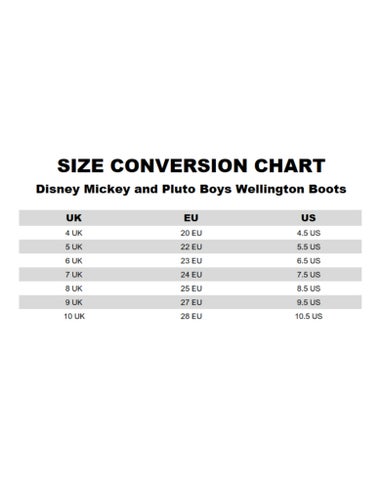 Vanilla Underground Disney Boys Multicoloured Mickey & Pluto Wellington Boots with Handles (4 - 10 Younger)