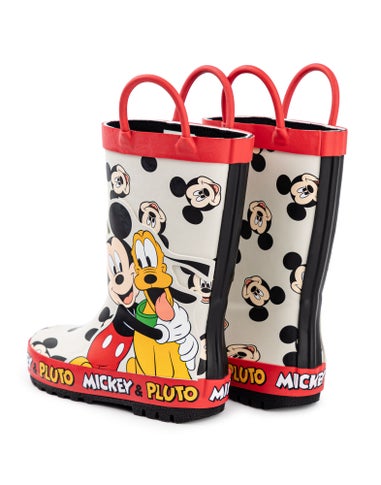 Vanilla Underground Disney Boys Multicoloured Mickey & Pluto Wellington Boots with Handles (4 - 10 Younger)
