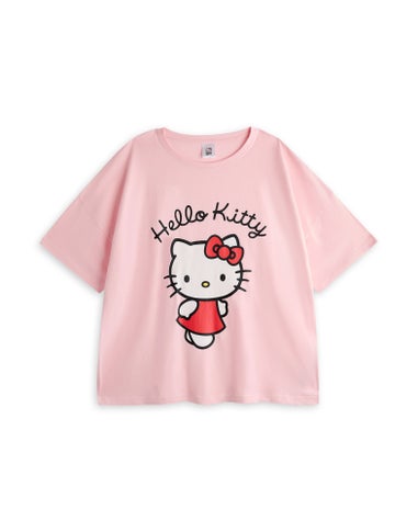 Vanilla Underground Hello Kitty Womens Pink Character Pyjama Set