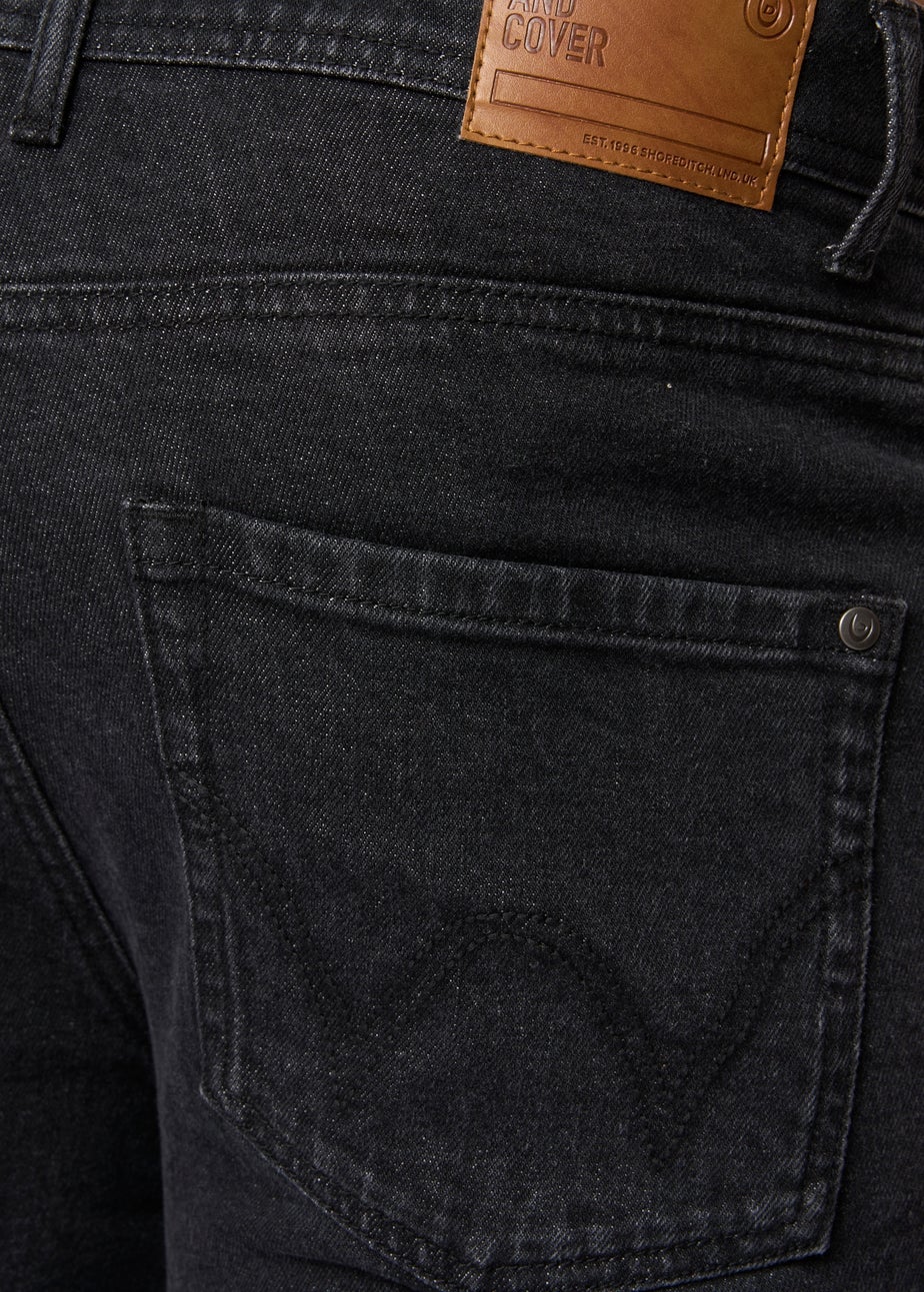 Duck & Cover Black Hydras Straight Leg Jeans