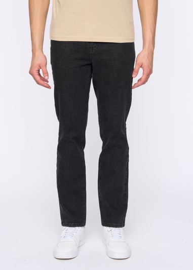 Duck & Cover Black Hydras Straight Leg Jeans
