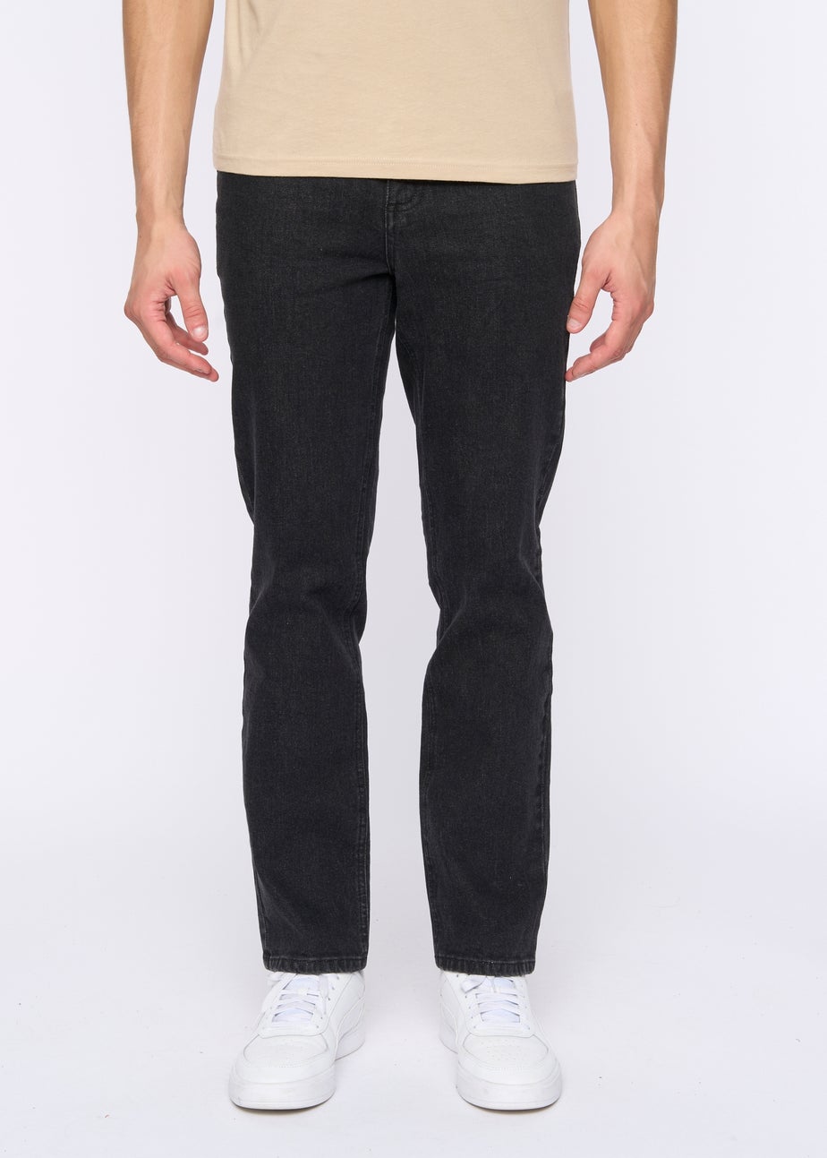 Duck & Cover Black Hydras Straight Leg Jeans