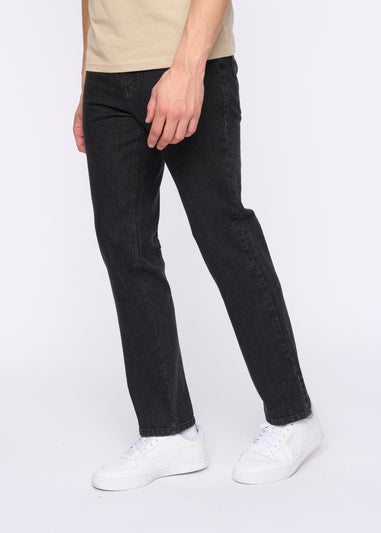 Duck & Cover Black Hydras Straight Leg Jeans