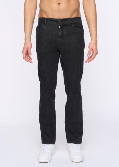 Duck & Cover Black Hydras Straight Leg Jeans