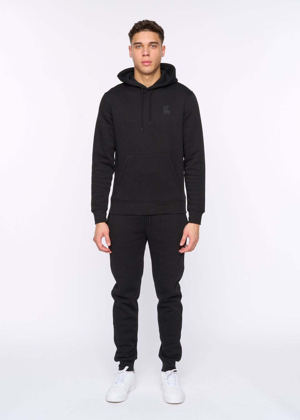 Duck & Cover Black Merchell Jog Set