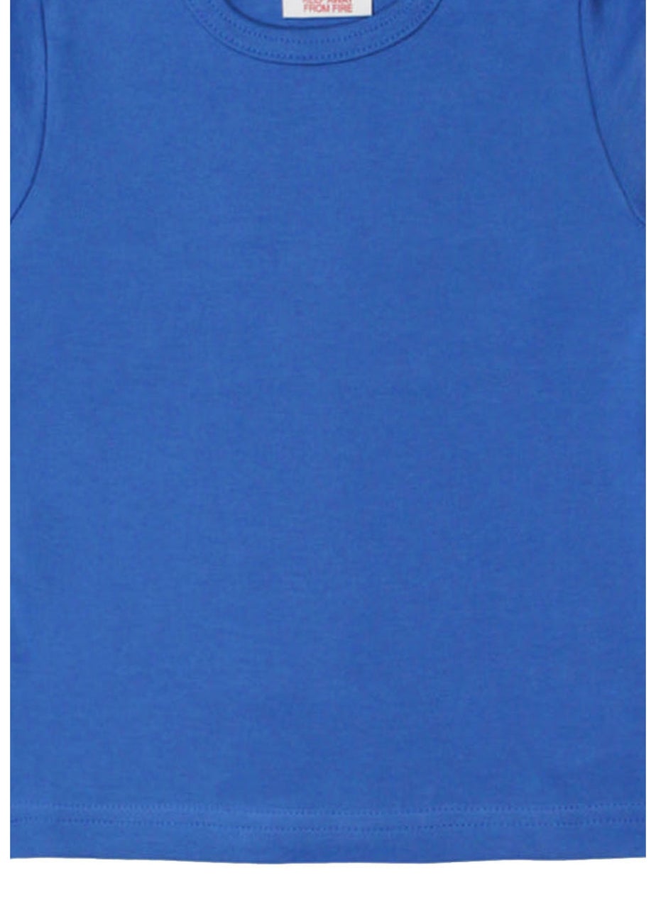 Toby Tiger Boys Organic Blue Basic Long Sleeved T-Shirt (6 Months-8 Years)