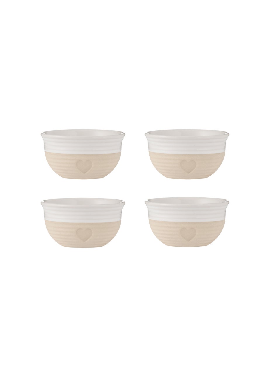 Mason Cash Cream Rustic Charm Mini Bowls 4pc