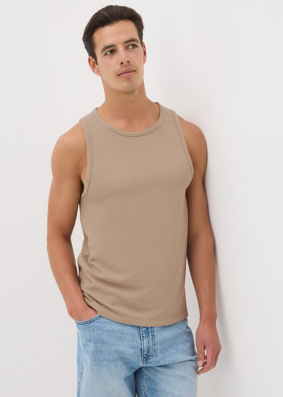 Stone Texture Plain Vest Top