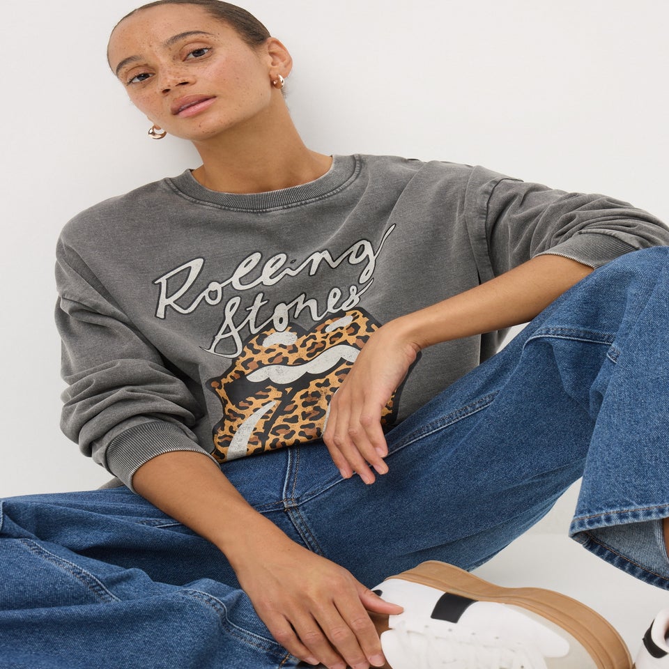 Grey Rolling Stones Sweatshirt