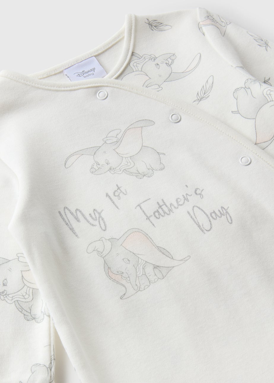 Dumbo Baby Cream Fathers Day Sleepsuit (Newborn-12mths)