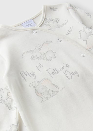 Dumbo Baby Cream Fathers Day Sleepsuit (Newborn-12mths)