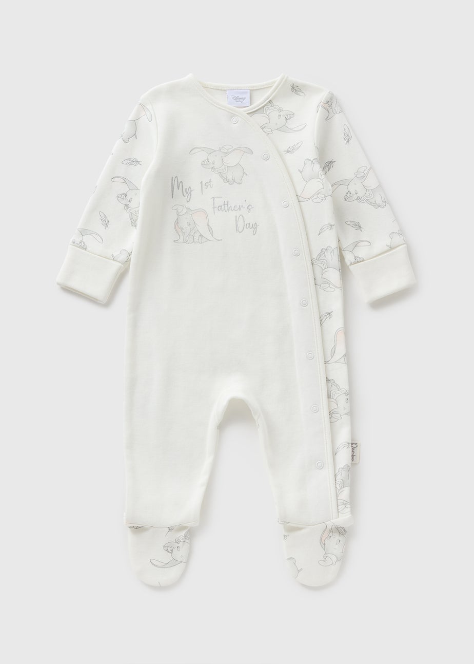 Dumbo Baby Cream Fathers Day Sleepsuit (Newborn-12mths)