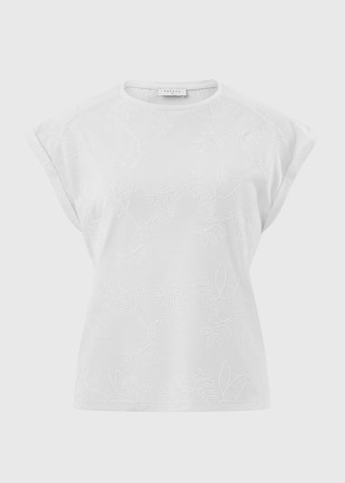 White Cornelli Embroidered T-Shirt