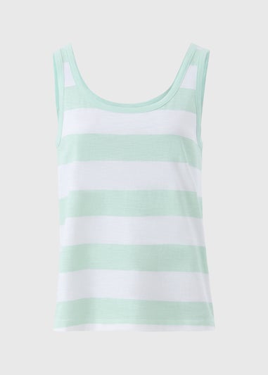 Aqua Stripe Vest Top