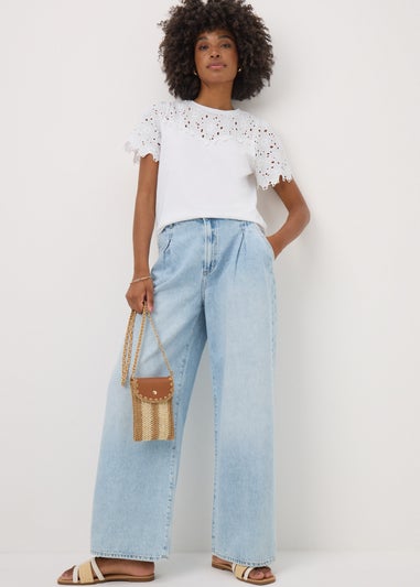 White Floral Lace T-Shirt