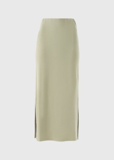 Sage Green Jersey Maxi Skirt